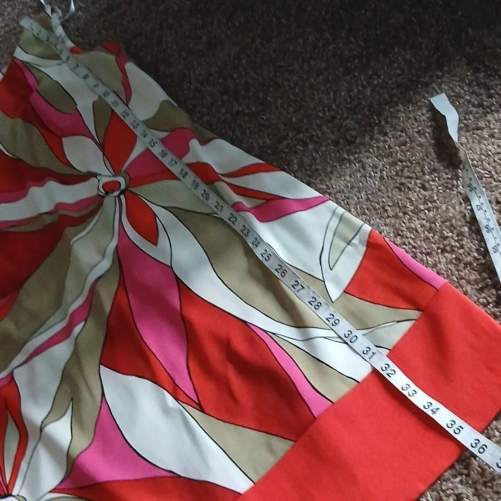 AB studio women’s red &pink floral sleeveless dress size 4 - Picture 10 of 10